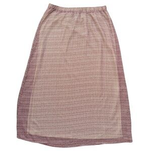 Gap Burgundy Textured Maxi Skirt | Elastic Waist | Lined | Size M